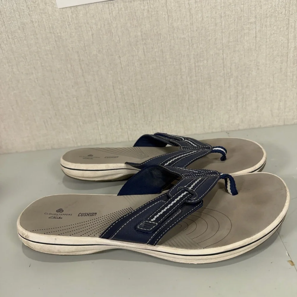 Clarks Cloud Steppers Brinkley Jazz ‎ Flip Flop Sandal Women’s Sz 10